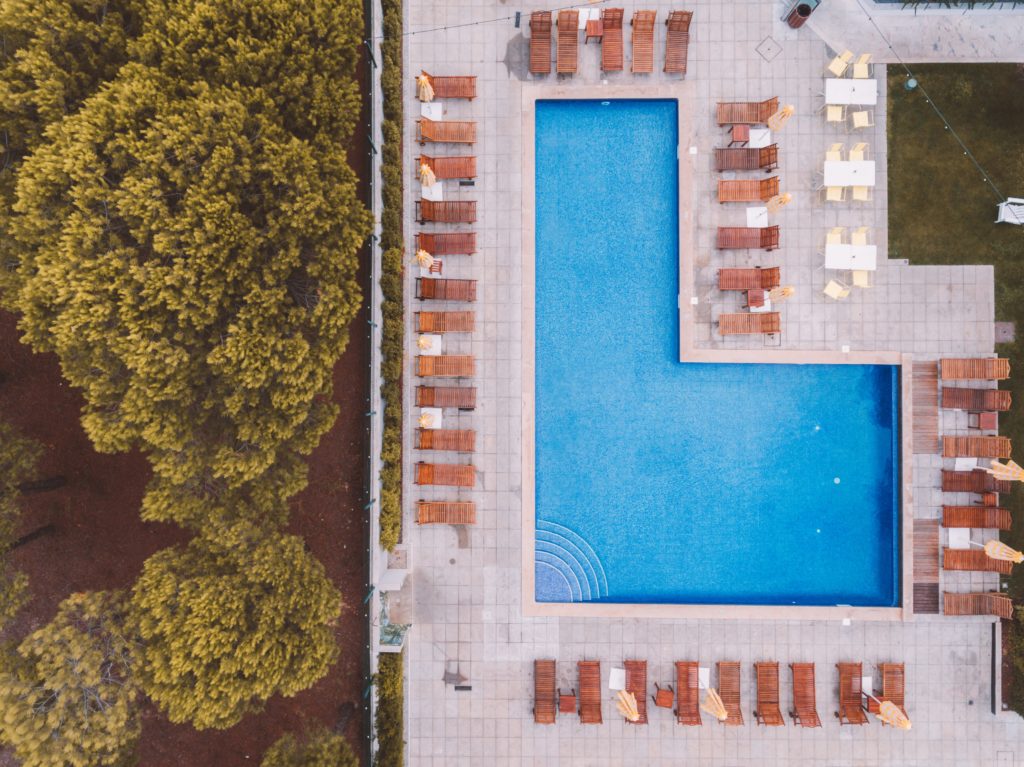 HOA pool from above