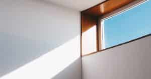 window with light shining through in rental property