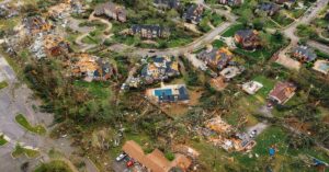 neighborhood damaged by natural disaster rental property insurance